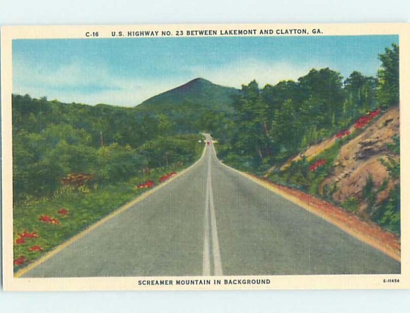 Linen US ROUTE 23 HIGHWAY Between Lakemont & Clayton Georgia GA AD4441-12