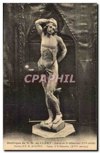 Basilica of Our Lady of Clery Old Postcard Statue of St Sebastien