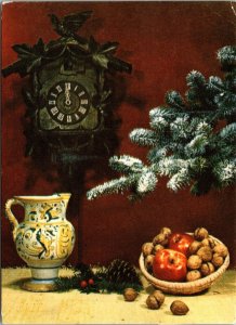 VINTAGE CONTINENTAL SIZE POSTCARD CROATIAN ARTS & CRAFTS MAILED FROM ZAGREB 1998