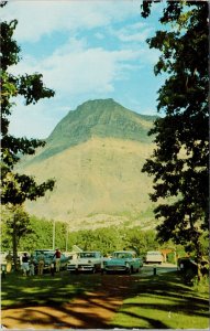 Mount Vimy Waterton Lakes National Park Alberta Automobiles 1960s Postcard H40