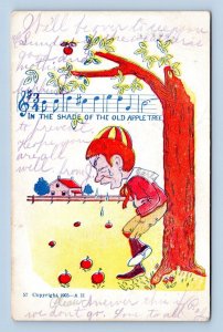 In the Shade of the Old Apple Tree Song Comic 1907 UDB Postcard M4