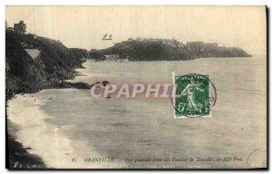 Old Postcard Granville Donville Vue Generale Cliffs of Jack