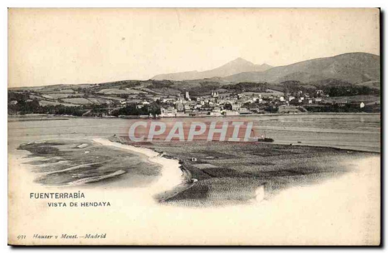 Spain Spain Espana fuenterrabia Old Postcard Vista Hendaye