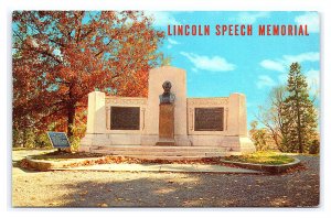 Lincoln Speech Memorial & Gettysburg Address Pennsylvania Postcard