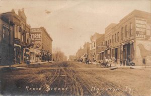 Hampton Iowa Reeve Street Real Photo Vintage Postcard U6616