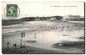 Old Postcard Biarritz Low Maree Beach