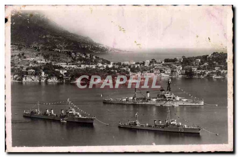 Old Postcard Villefranche sur Mer La Rade View Cap d'Ail