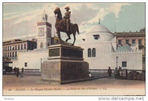 La Mosquee Djemaa Djedid, La Statue Du Duc d'Orleans, Alger, Algeria, Africa,...