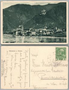 DURNSTEIN a. DONAU AUSTRIA ANTIQUE POSTCARD w/ STAMP