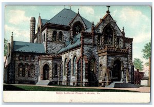 Lebanon Pennsylvania Postcard Salem Lutheran Chapel Church c1907 Vintage Antique