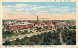 USA The Goodyear Tire Rubber Company Great Factory Akron Ohio Postcard 07.91