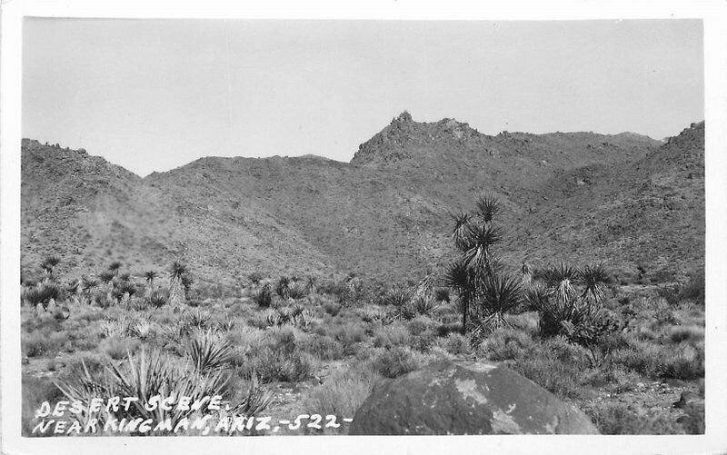 Kingman Arizona Desert Scene #522 1940s RPPC Photo Postcard 21-6947