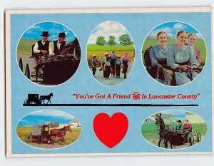 Postcard You've Got a Friend In Lancaster County, Lancaster, Pennsylvania