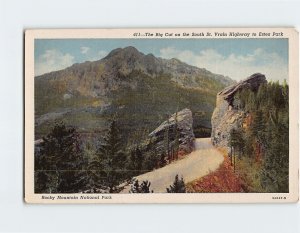 Postcard The Big Cut on the South St. Vrain Highway to Estes Park, Colorado