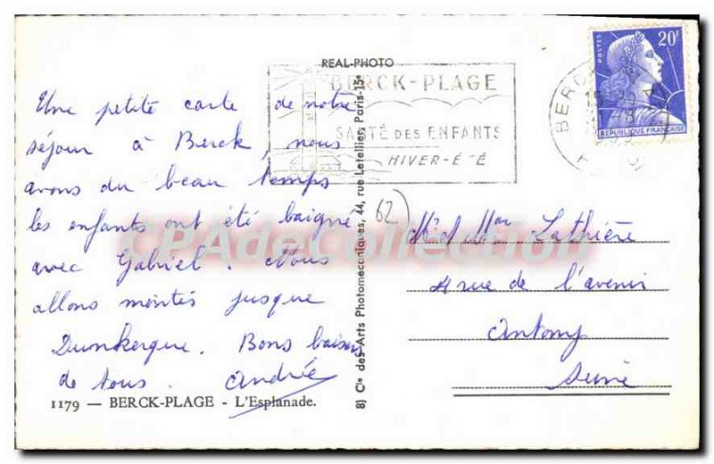 Old Postcard Berck Beach Esplanade