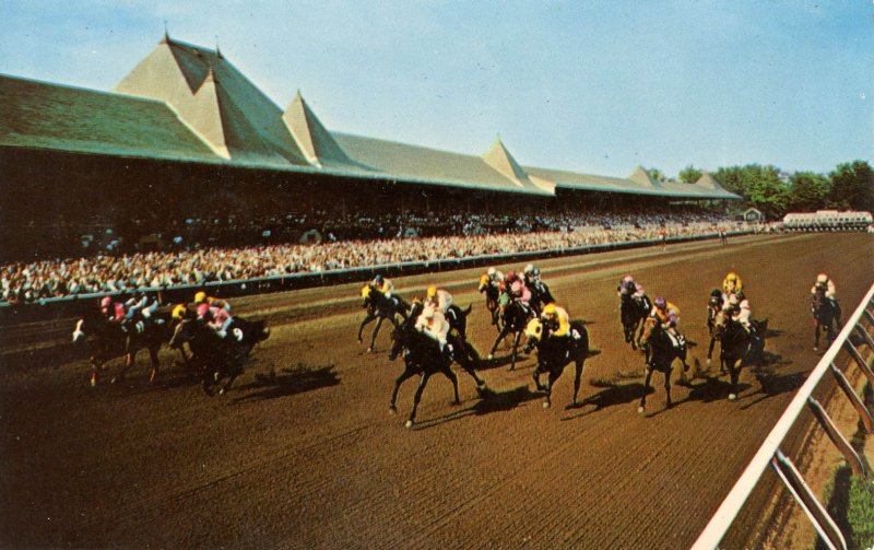 NY - Saratoga Springs. Saratoga Race Track, Horse Racing