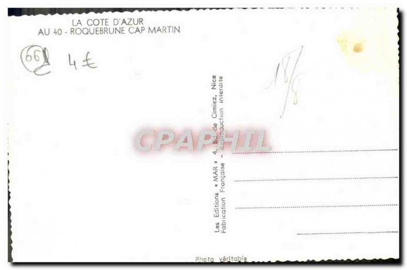 Modern Postcard Roquebrune Cap Martin