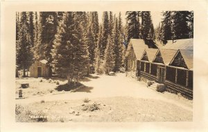 Laramie Wyoming 1940s RPPC Real Photo Postcard University Summer Camp Cabins