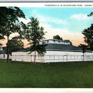 c1910s Cedar Falls IA Riverview Park Tabernacle Building River Teich Church A229