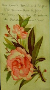 C.H & J. Price Hygeia Ferrated Hygienic Wine, Floral Image Pricing on Back C2