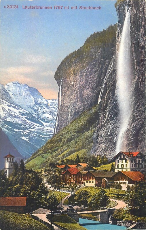 Postcard Switzerland Lauterbrunnen Staubbach