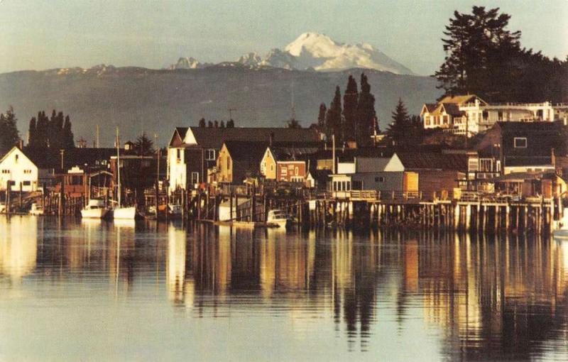 LaConner Washington Harbor Pier Waterfront Vintage Postcard K68837