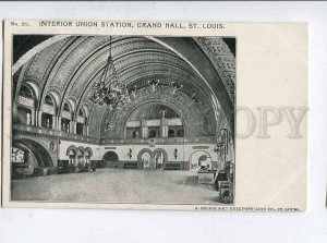 415659 USA St.Louis interior Union station hall Vintage postcard