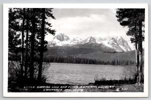 Idaho RPPC Little Red Fish Lake And Peaks Join Heyburn Sawtooth Mts Postcard V21