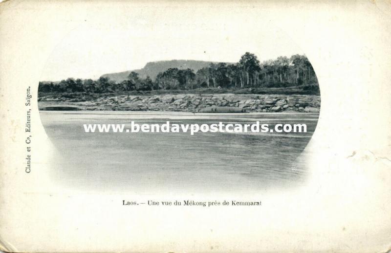 indochina, LAOS, View of the Mekong near Kemmmarai (1899) Claude et Co.