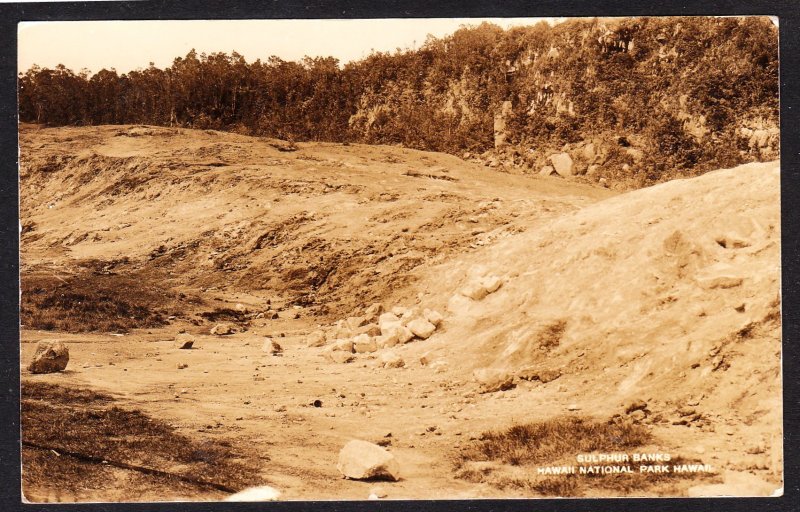 Sulphur Banks, Hawaii National Park - real photo card - RPPC