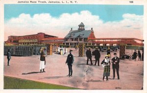 Long Island New York Jamaica Race Track  Lithograph Postcard U3341