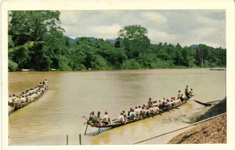 CPA LAOS Luang-Prabang - Course de pirogues sur la Nam-Khane (62574)