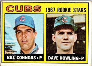 1967 Topps Baseball Card Bill Connors Dave Dowling Chicago Cubs sk2190