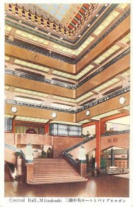 Tokyo Japan Mitsukoshi Interior Central Hall Antique Postcard KK1991