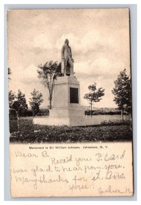 Vintage 1905 Postcard Monument to Sir William Johnson, Johnstown, NY