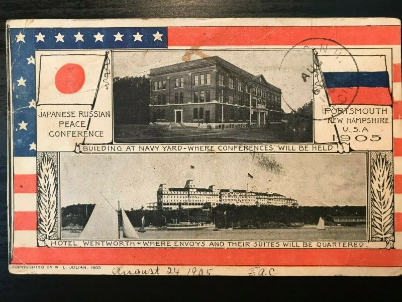 Vintage Postcard>1905>Japanese Russian Peace Conference>Portsmouth<N.H. 