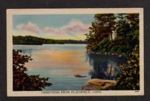 CT Greetings from PLAINFIELD CONN Postcard Linen PC