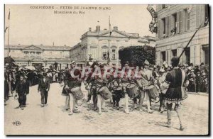 Old Postcard Compiegne Festivals of Jeanne d & # 39Arc King Musicians