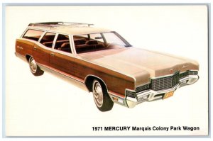 c1960 1971 Mercury Marquis Colony Park Wagon Norman Motors Tifton GA Postcard