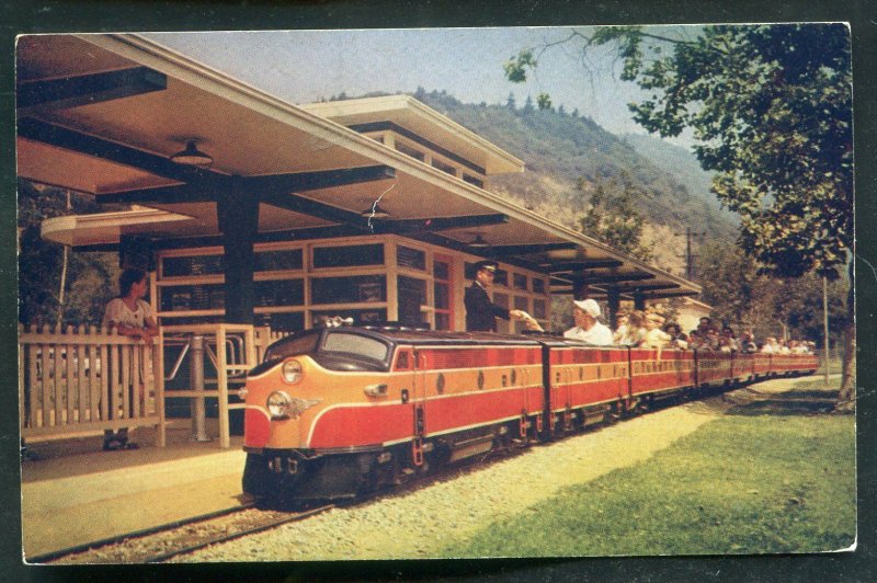 Griffith Park Miniature Railroad Station Los Angeles California ca postcard