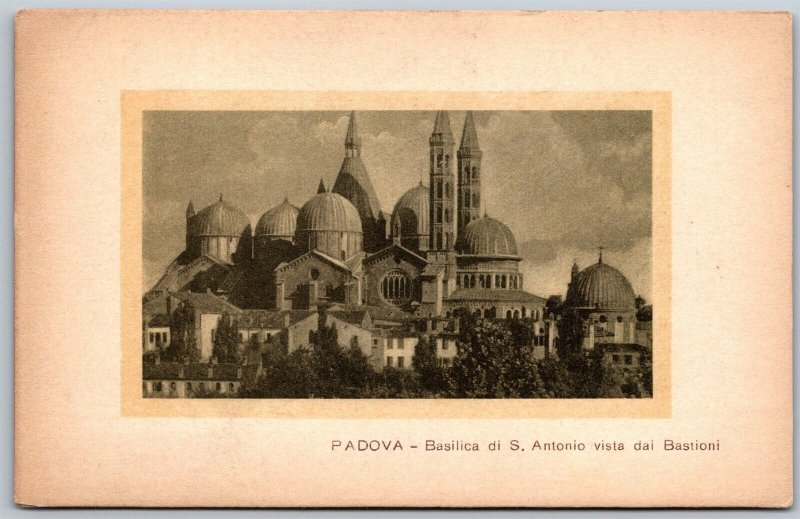 Vtg Padova Italy Basilica di St. Antonio vista dai Bastioni 1910s View Postcard
