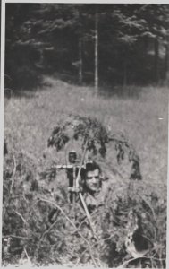 RPPC  WW2 US Army Soldier Camouflaged   Real Photo  Postcard