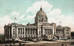 Vintage Postcard 1910's State Capitol Government Office Little Rock Arkansas AR