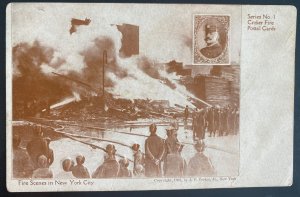 Mint Usa Real Picture Postcard RPPC Croker Fire Scenes New York City