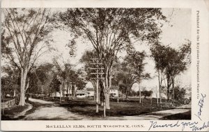 McClellan Elms South Woodstock CT Conn DPO West Woodstock CT Cancel Postcard F42