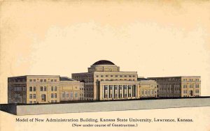 Model New Administration Kansas State University Lawrence KS postcard