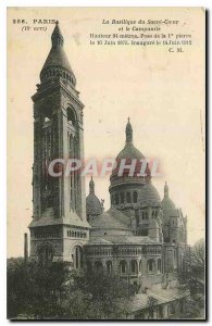 Old Postcard Paris 18 stopped the Sacre Coeur Basilica and the Campanile Layi...