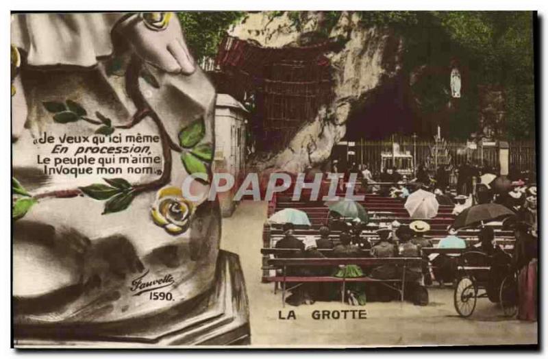 Vintage Postcard Puzzle Lourdes the cave