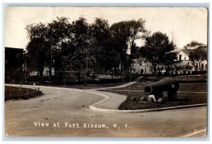 c1910's Cannon Residence View At Fort Slocum NY RPPC Photo Posted Postcard 