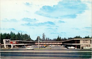 Crescent City California~Pacific Motor Hotel~Two White Station Wagons~1950s